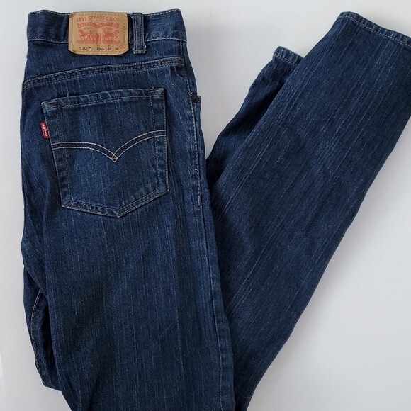 LEVI'S 510 SKINNY JEANS YOUNG MEN'S SIZE 20 30W 30L 99% COTTON - Picture 1 of 5